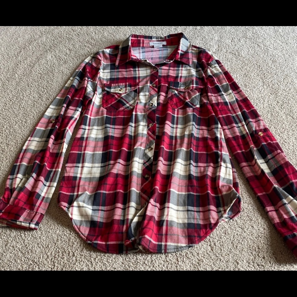 Red long sleeve flannel
